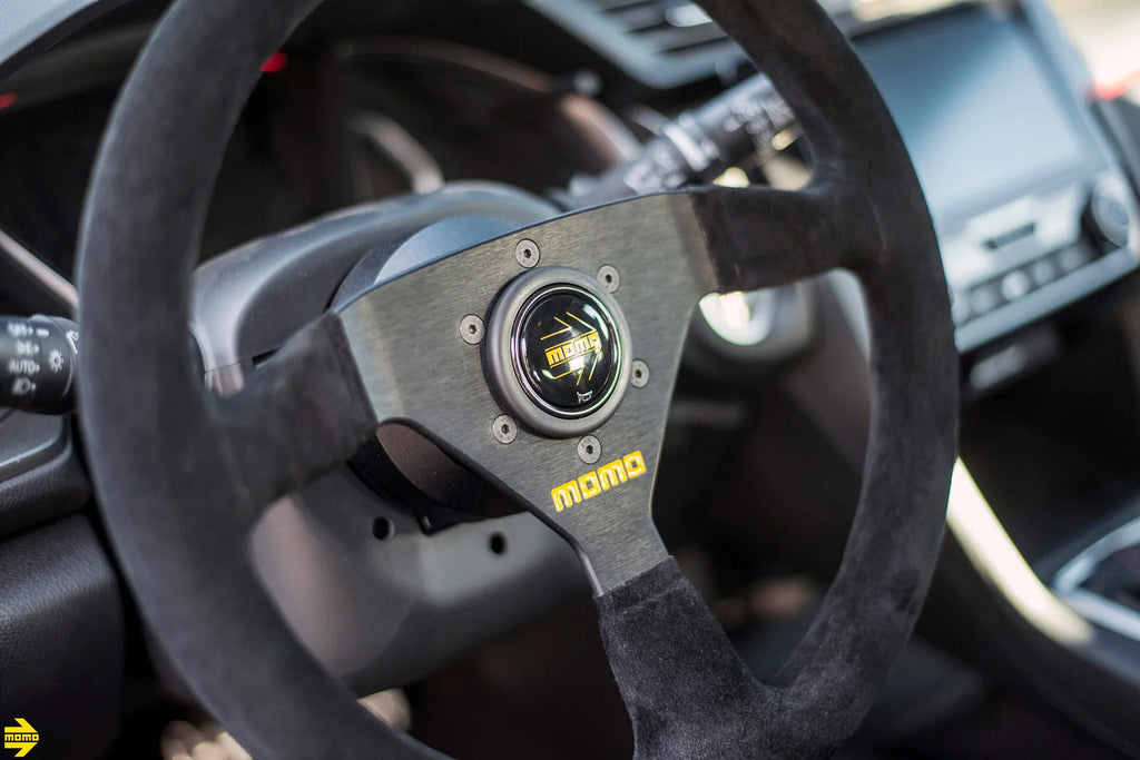 MOMO MOD. 69 350mm Steering Wheel - Black Suede - MOMO model installation example