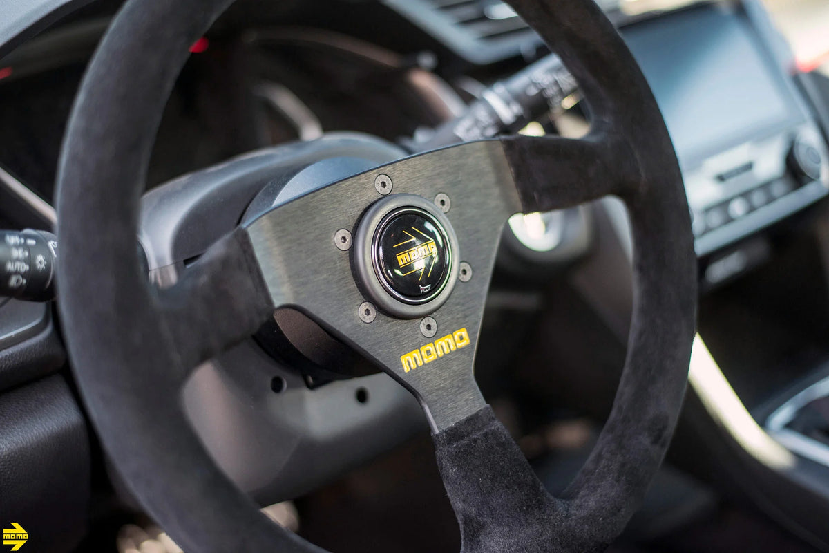 MOMO MOD. 69 350mm Steering Wheel - Black Suede - MOMO model installation example