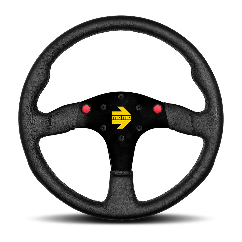 MOMO MOD. 80 350mm Steering Wheel - Black Leather