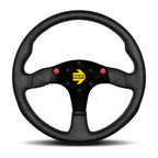 MOMO MOD. 80 350mm Steering Wheel - Black Leather