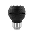 MOMO Race Airleather Shift Knob - Black Leather & Aluminum