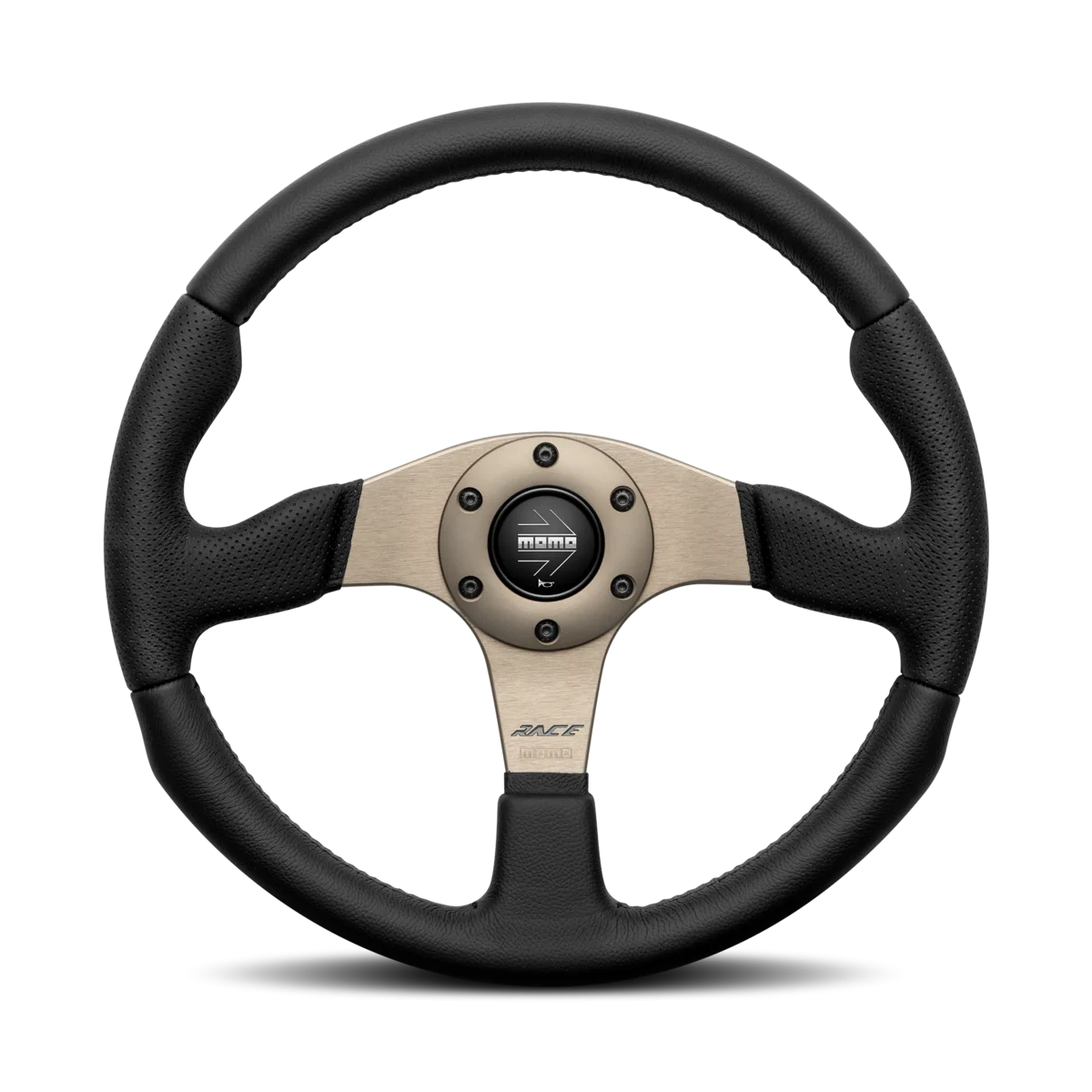 MOMO Race 2.0 350mm Steering Wheel - Black Leather