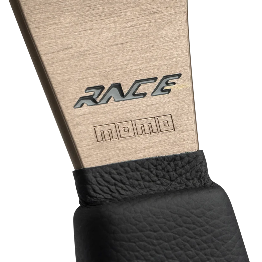 MOMO Race 2.0 350mm Steering Wheel - Black Leather - product view 3