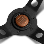 MOMO MOD.07 Heritage 350mm Steering Wheel - Mahogany Wood - product view 3