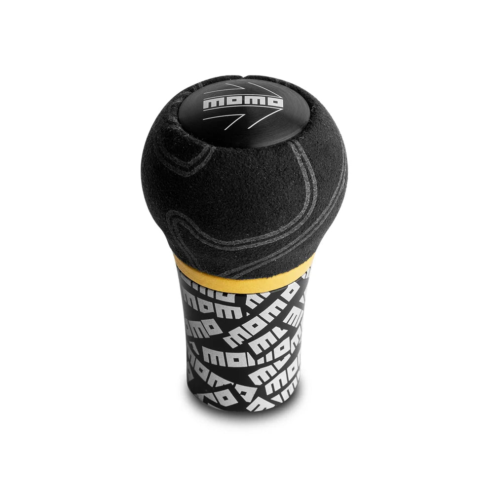 MOMO Ultra Shift Knob - Black Aluminum & Alcantara