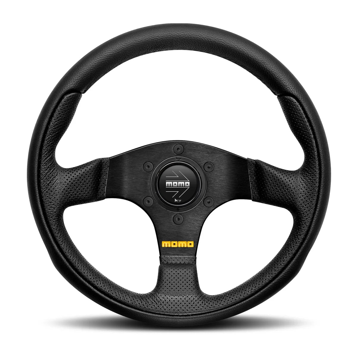 MOMO Team 300mm Steering Wheel - Black Leather