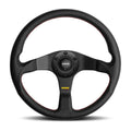 MOMO Tuner 350mm Steering Wheel - Black Leather