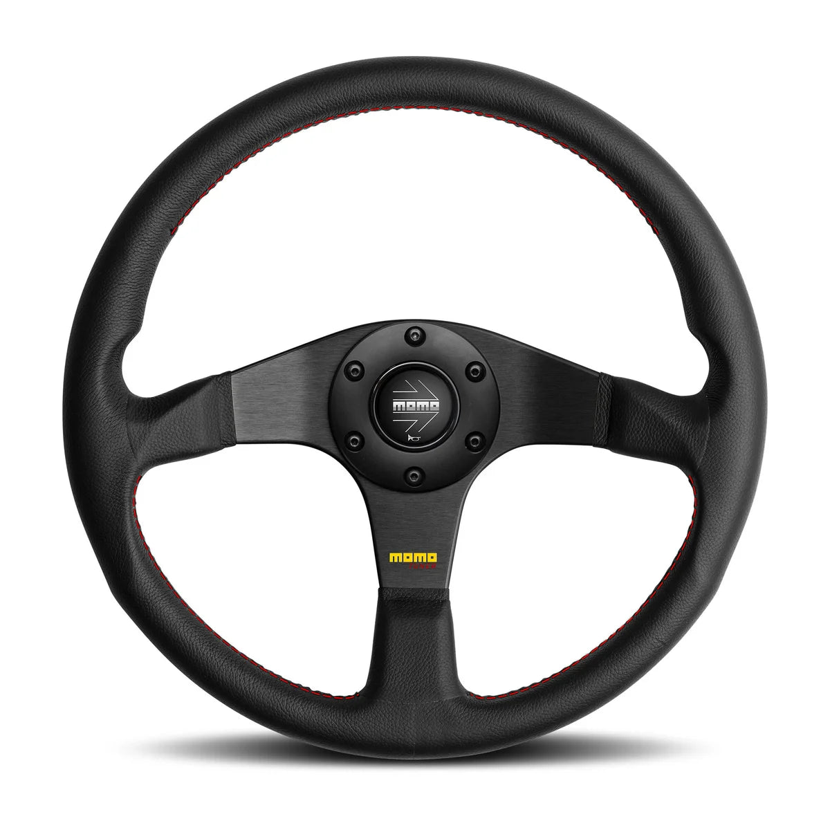MOMO Tuner 350mm Steering Wheel - Black Leather