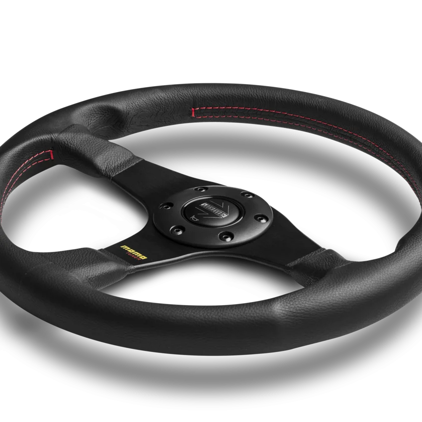 MOMO Tuner 350mm Steering Wheel - Black Leather - product view 2