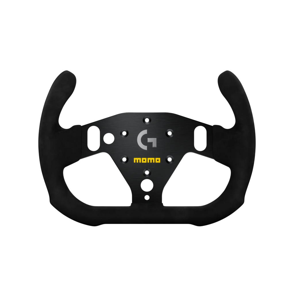 MOMO SIM GT-Racer 290 Sim Racing Wheel - Premium Microfiber, Black Stitching