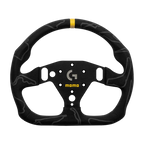 MOMO SIM GT PRO 320 TRACKS Sim Racing Wheel - Premium Microfiber, Black Stitching