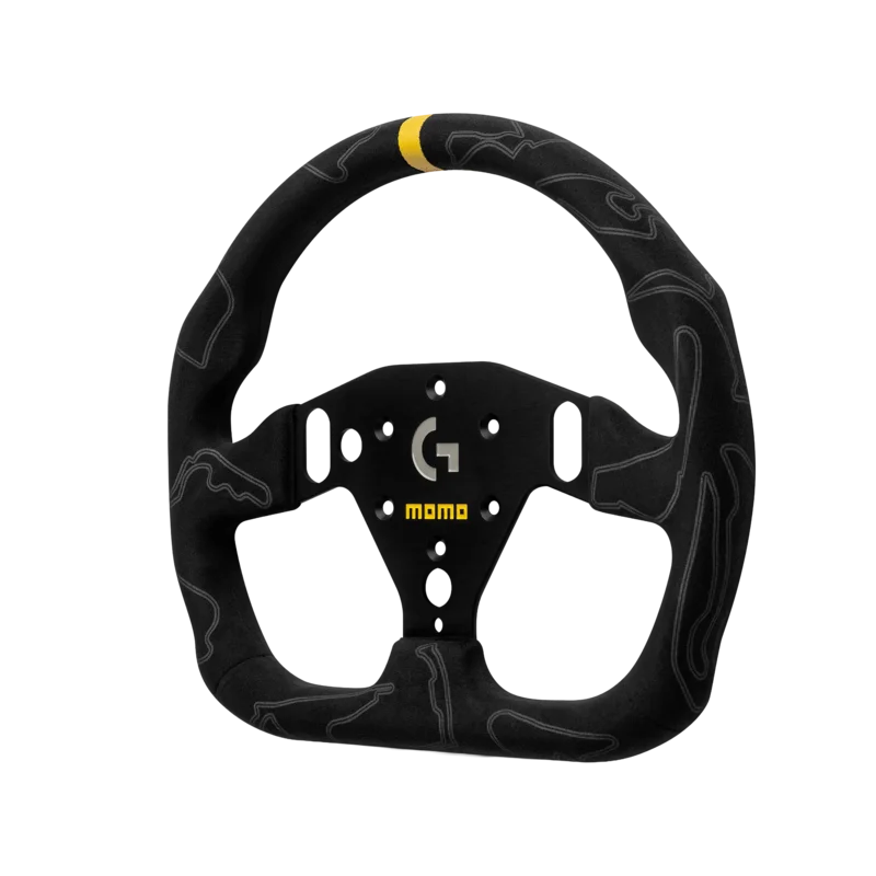 MOMO SIM GT PRO 320 TRACKS Sim Racing Wheel - Premium Microfiber, Black Stitching - product view 2