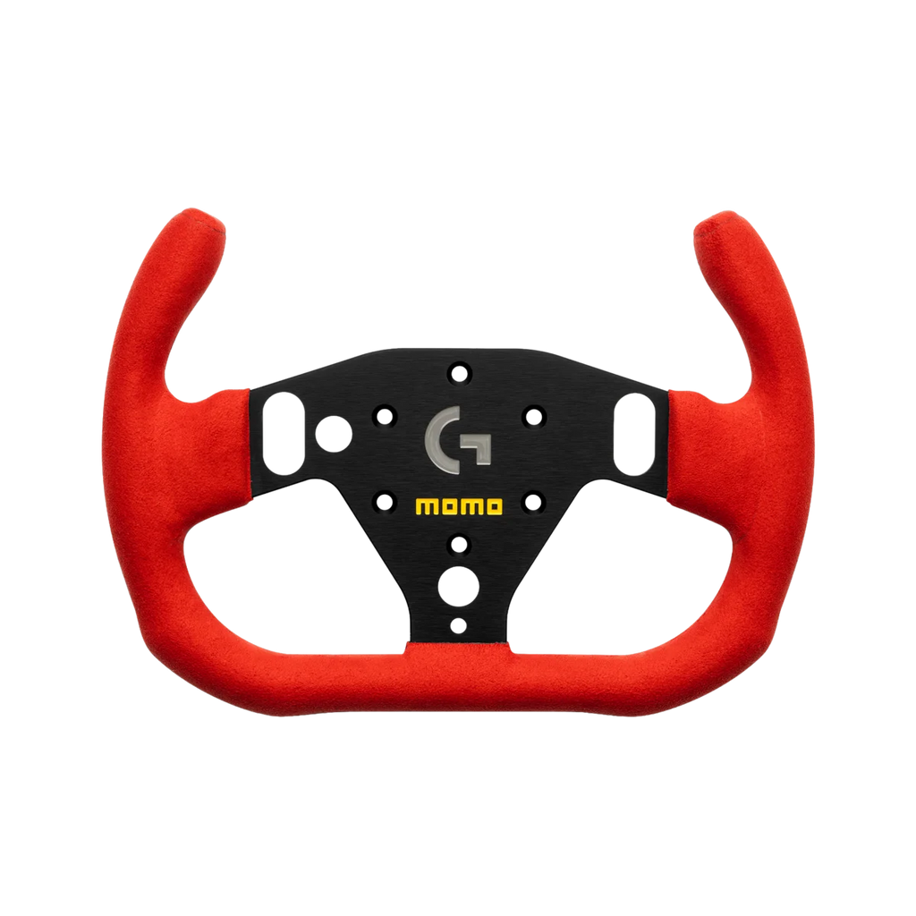 MOMO SIM GT-Racer 290 Sim Racing Wheel - Premium Microfiber, Red Stitching