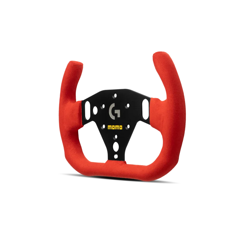 MOMO SIM GT-Racer 290 Sim Racing Wheel - Premium Microfiber, Red Stitching - product view 2