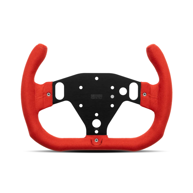 MOMO SIM GT-Racer 290 Sim Racing Wheel - Premium Microfiber, Red Stitching - product view 3