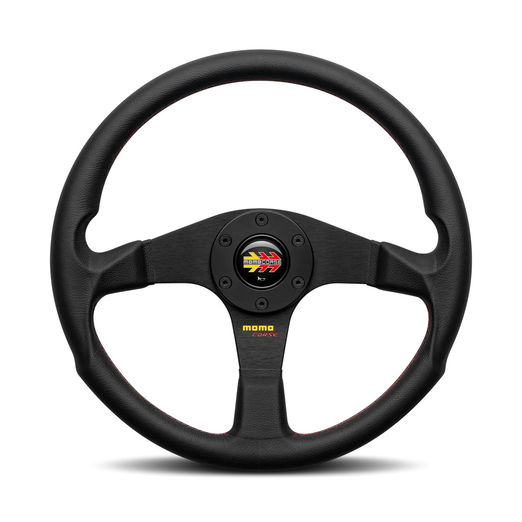 MOMO Corse 2.0 350mm Steering Wheel - Black Leather