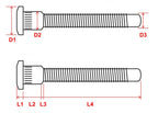 Megan Racing 16pc Extended Wheel Studs - Honda Civic (1988-2000)
