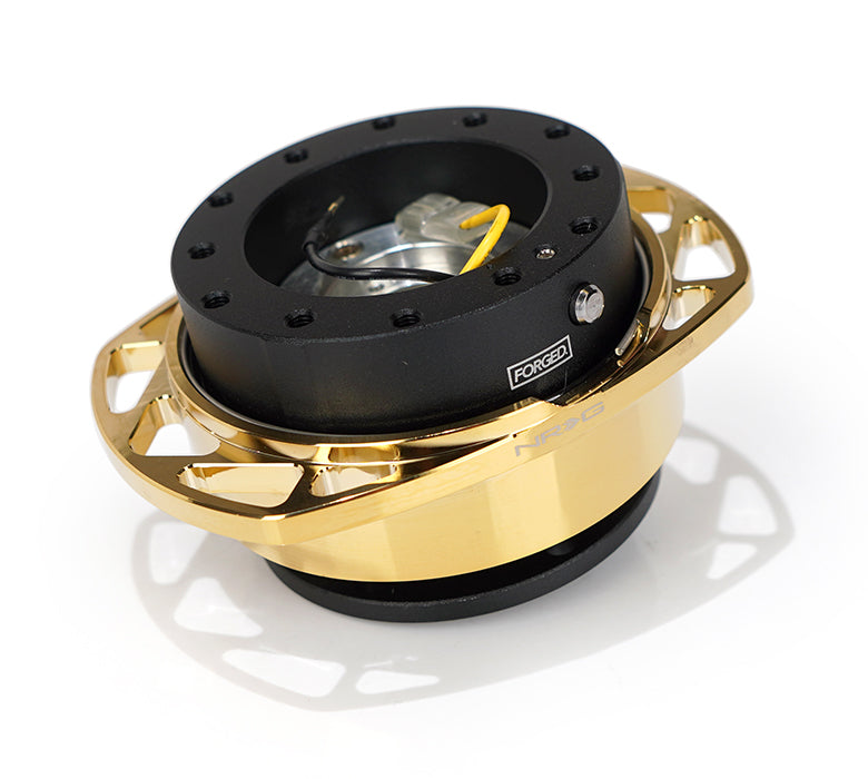 NRG Race Handle Quick Release - BLACK-CHROME GOLD