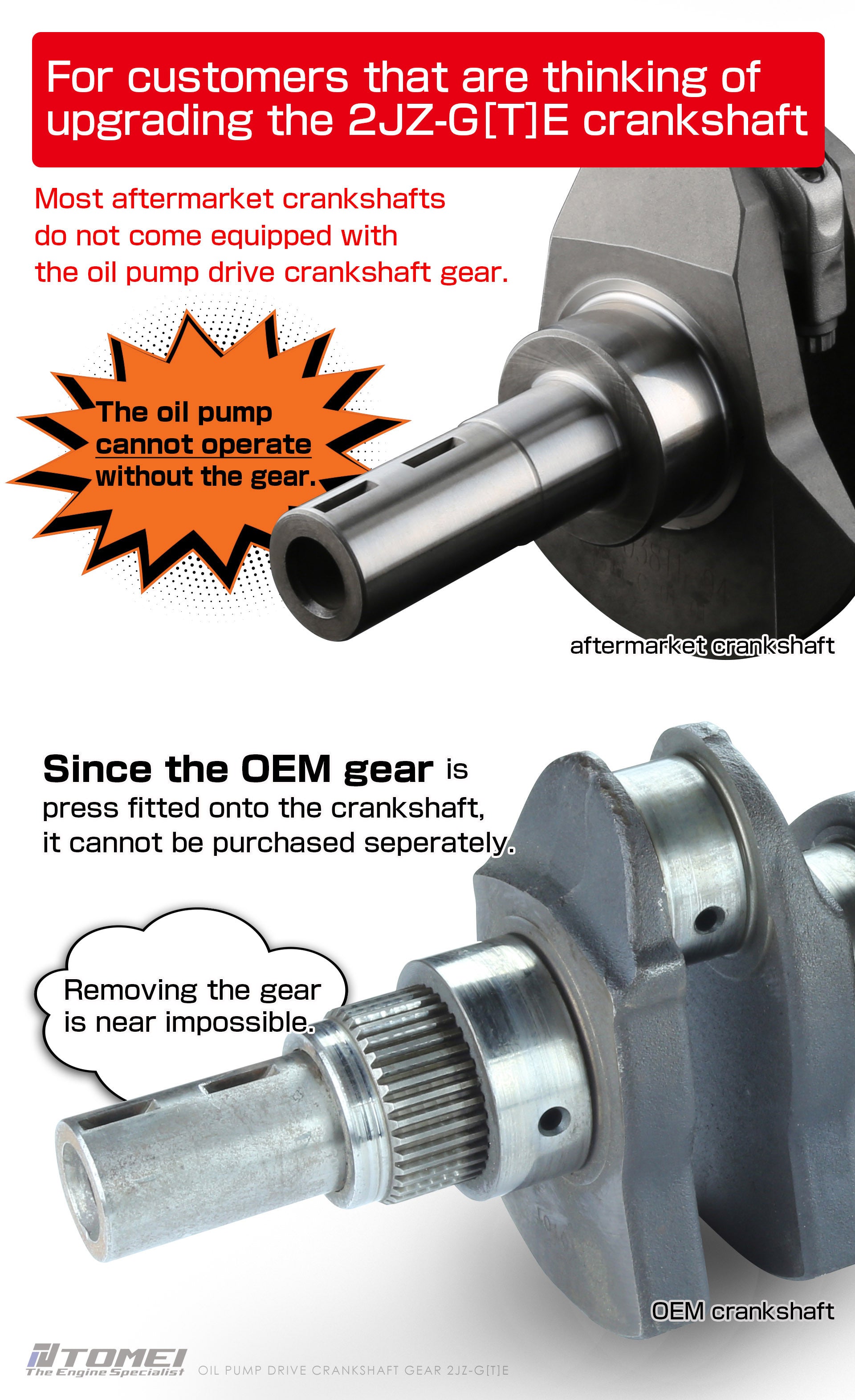 Tomei Oil Pump Drive Crankshaft Gear - Toyota Supra MK4 2JZ-GTE 2JZ-GE