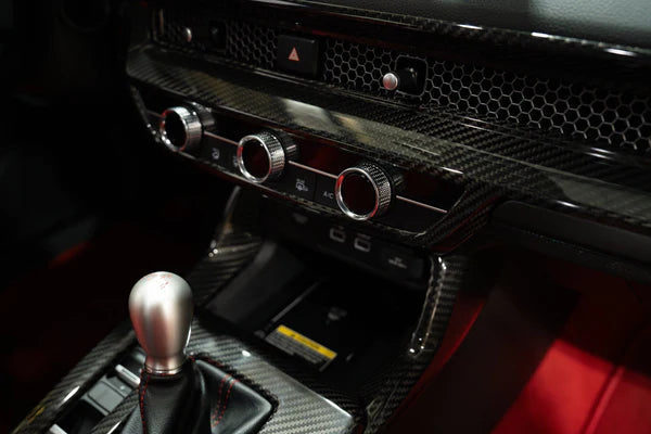 OLM LE Carbon Fiber Interior Dash Cover (2pc) - Honda Civic / Type R (2022+)