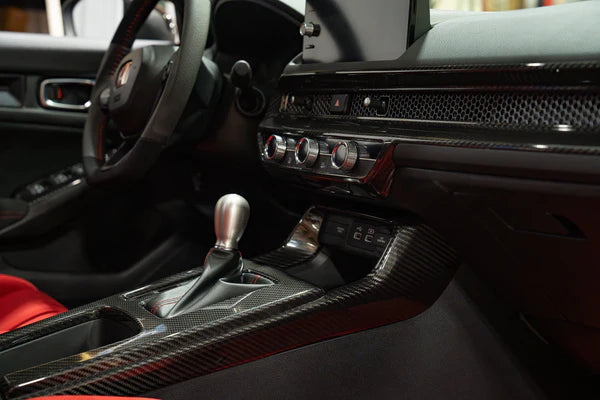 OLM LE Carbon Fiber Interior Dash Cover (2pc) - Honda Civic / Type R (2022+)