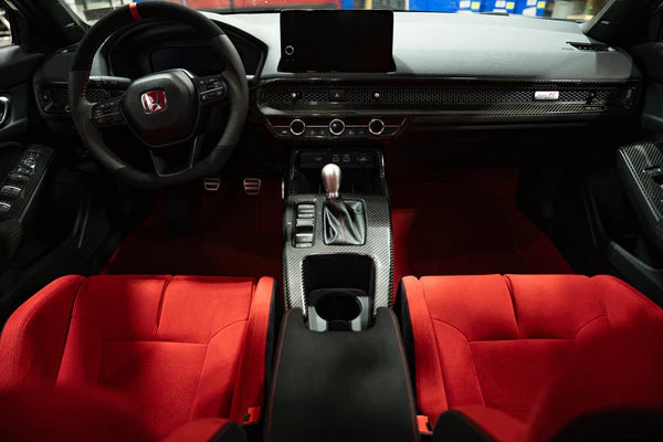 OLM LE Carbon Fiber Interior Dash Cover (2pc) - Honda Civic / Type R (2022+)