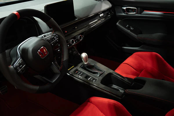OLM LE Carbon Fiber Interior Dash Cover (2pc) - Honda Civic / Type R (2022+)