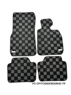 Phase 2 Motortrend (P2M) RHD Checkered Carpet Race Floor Mats - BMW F30/F80 3 Series (2014-2018)
