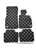 Phase 2 Motortrend (P2M) RHD Checkered Carpet Race Floor Mats - BMW F30/F80 3 Series (2014-2018)