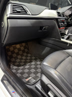 Phase 2 Motortrend (P2M) RHD Checkered Carpet Race Floor Mats - BMW F30/F80 3 Series (2014-2018)