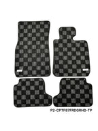 Phase 2 Motortrend (P2M) RHD Checkered Carpet Race Floor Mats - BMW F22/F87 2 Series