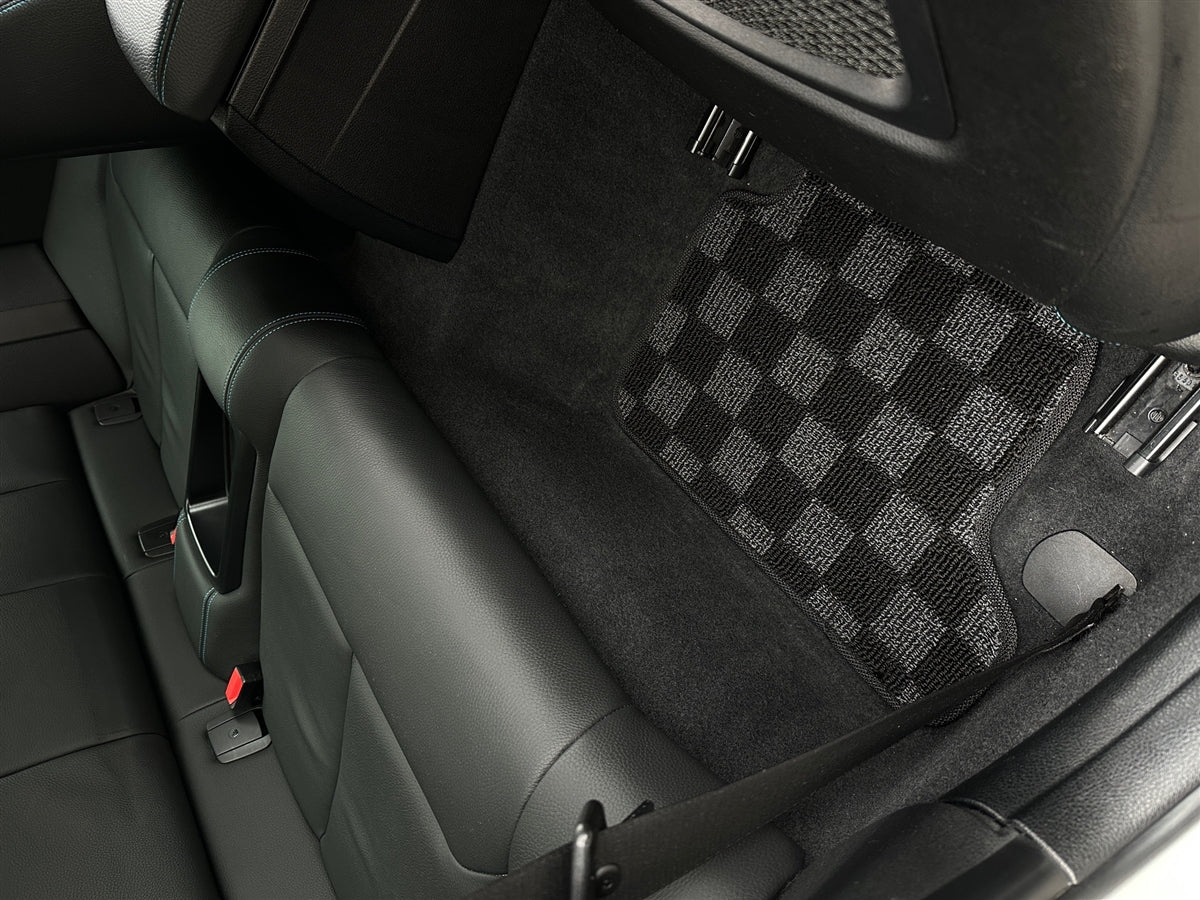 Phase 2 Motortrend (P2M) RHD Checkered Carpet Race Floor Mats - BMW F22/F87 2 Series