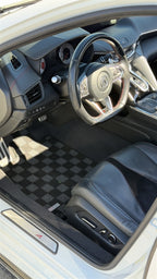 Phase 2 Motortrend (P2M) Checkered Carpet Race Floor Mats - Acura TLX 2nd Gen (2021-2026)