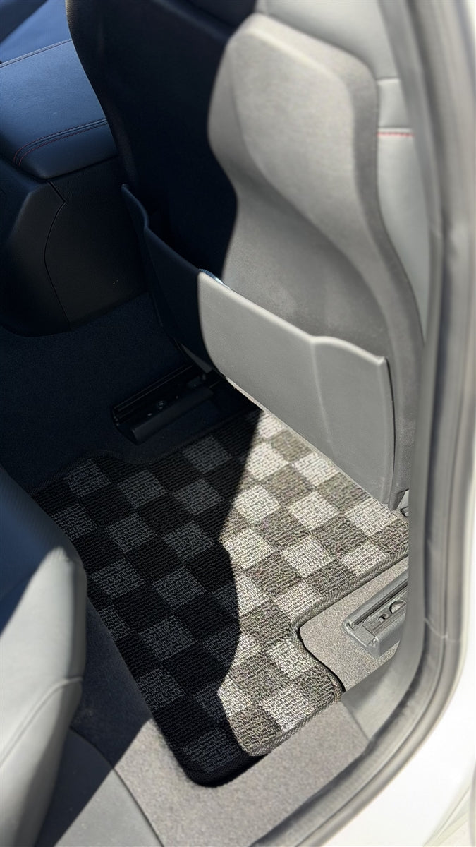 Phase 2 Motortrend (P2M) Checkered Carpet Race Floor Mats - Acura TLX 2nd Gen (2021-2026)
