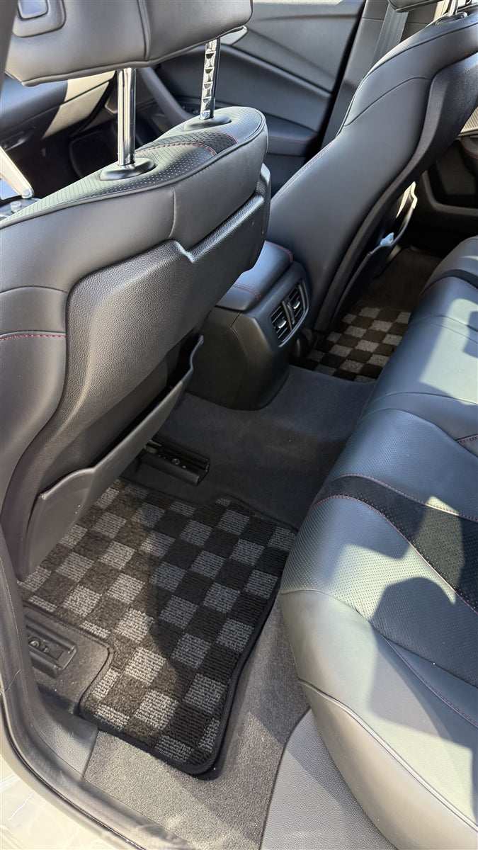 Phase 2 Motortrend (P2M) Checkered Carpet Race Floor Mats - Acura TLX 2nd Gen (2021-2026)
