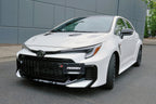 PERRIN license plate relocation kit installed on a 2025 Toyota GR Corolla