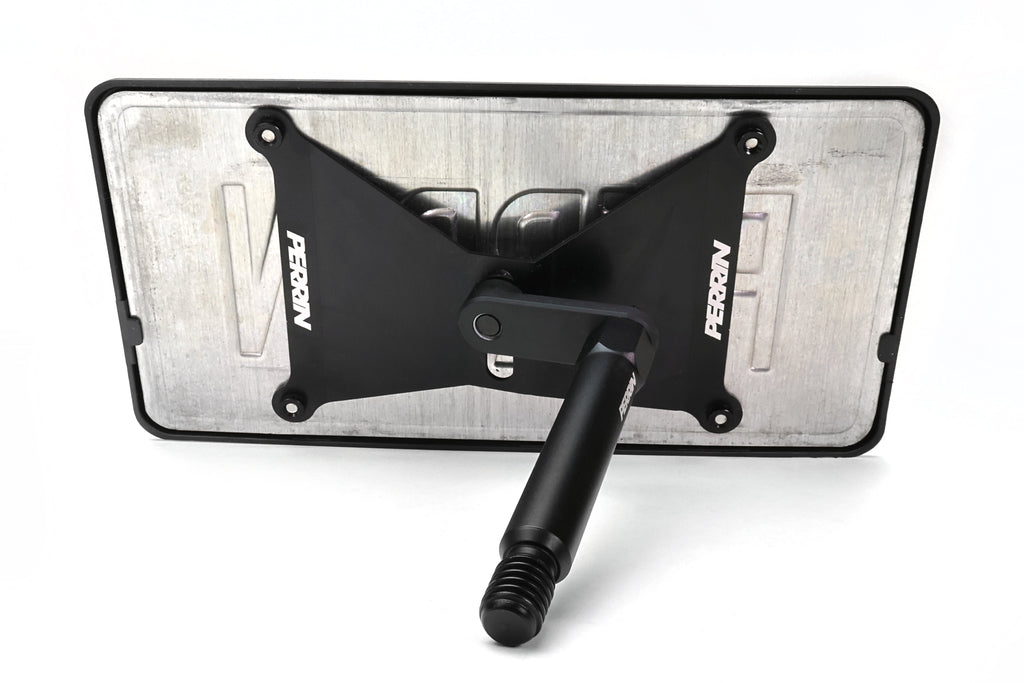 PERRIN PTP-BDY-202 black anodized license plate relocation bracket and stem