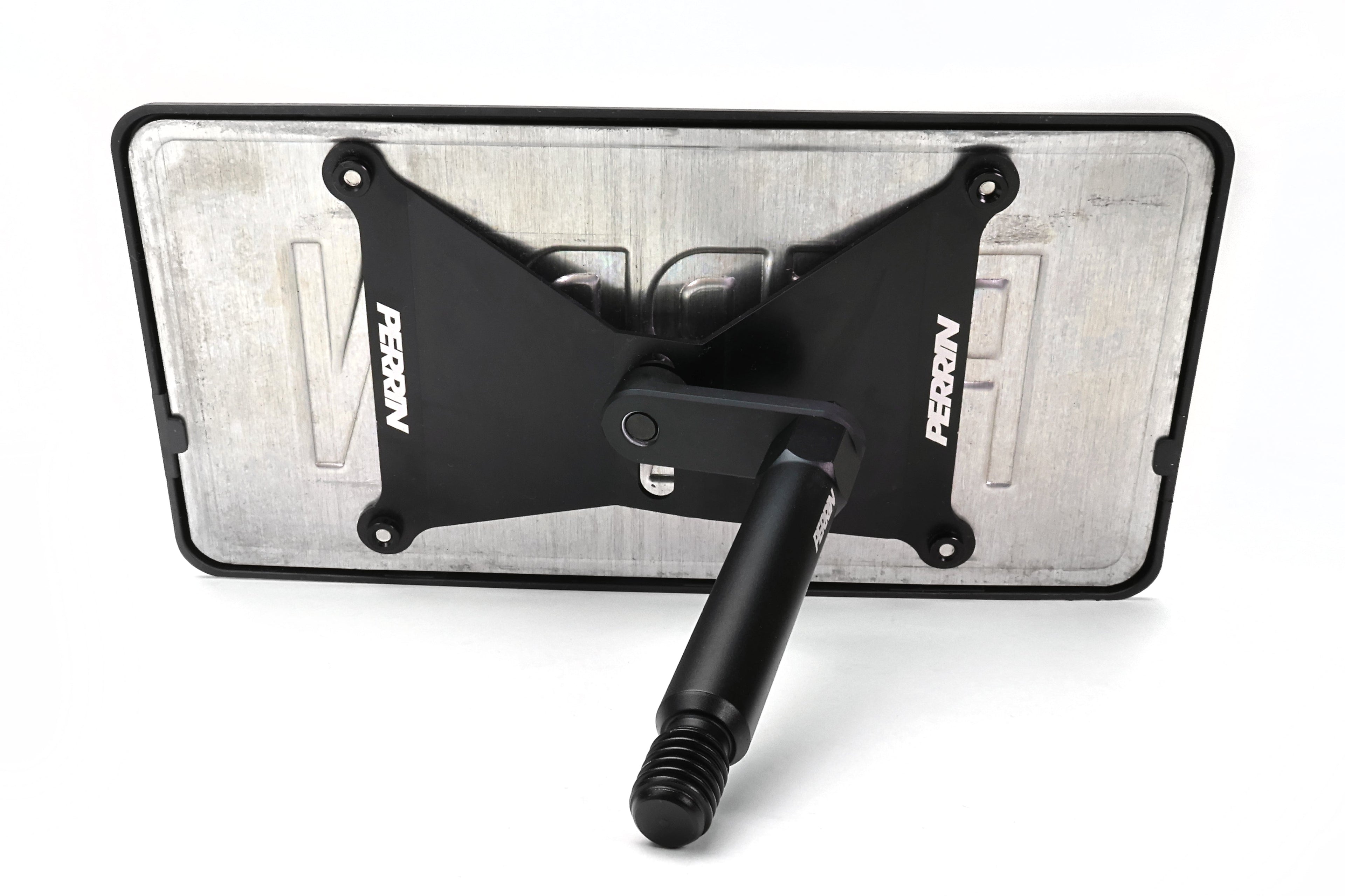PERRIN PTP-BDY-202 black anodized license plate relocation bracket and stem