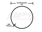 HPS 1-3/8" (35mm) OD x 6" Long, 6061 Aluminum Joiner Tube Piping with Bead Roll