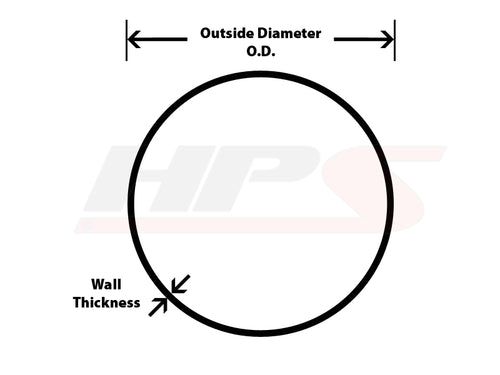 HPS 2.5" OD x 3" Long, 6061 Aluminum Joiner Tube Piping with Bead Roll