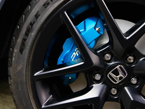 PRL Motorsports Satin Blue 4-Piston Brake Caliper Kit – Honda Civic Si HC10 / HC11 (2017+)