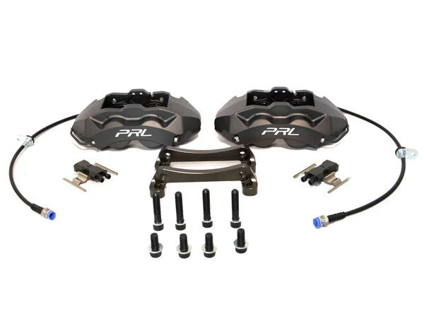 PRL.1002.1.GRY - PRL Motorsports Gunmetal Gray 4-Piston Brake Caliper Kit – Honda Civic Si HC10 / HC11 (2017+) - Main product image