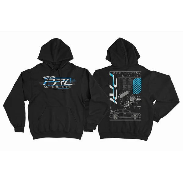 PRL-HOOD-BPRINT-BLK - PRL Blueprint Hoodie - Black - Main product image