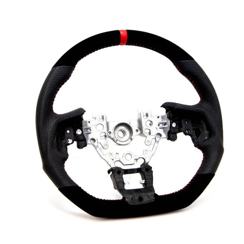 PRL Motorsports Steering Wheel - Leather & Suede w/ Red Stitching - Honda Civic (2016-2021)