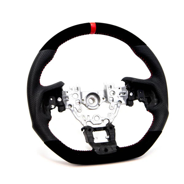 PRL Motorsports Steering Wheel - Leather & Suede w/ Red Stitching - Honda Civic (2016-2021)