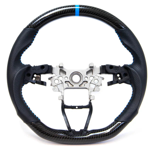 PRL Motorsports Steering Wheel - Carbon & Leather w/ Blue Stitching - Honda Accord (2018-2022)