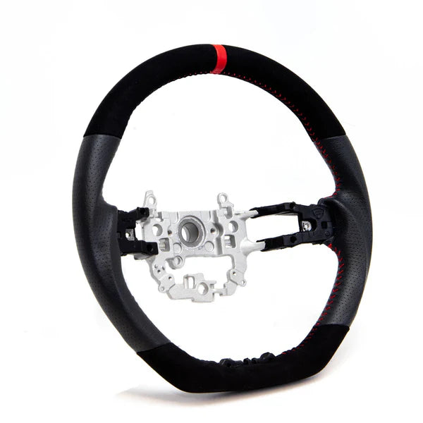 PRL Motorsports Steering Wheel - Leather & Suede w/ Red Stitching - Honda Civic (2022+)