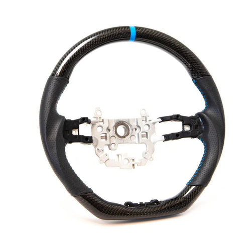PRL Motorsports Steering Wheel - Carbon & Leather w/ Blue Stitching - Honda Civic (2022+)