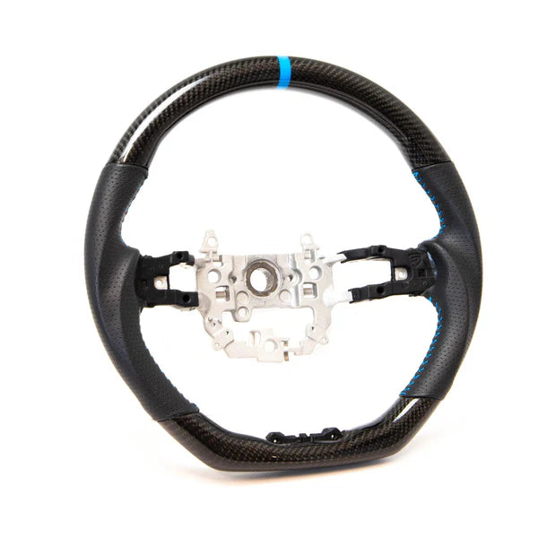 PRL Motorsports Steering Wheel - Carbon & Leather w/ Blue Stitching - Honda Civic (2022+)