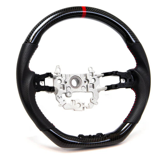 PRL Motorsports Steering Wheel - Carbon & Leather w/ Red Stitching - Honda Civic (2022+)